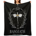 Fourth Wing Basgiath Two Sided Romantasy Dragons Yarros T-Shirt Throw Blanket