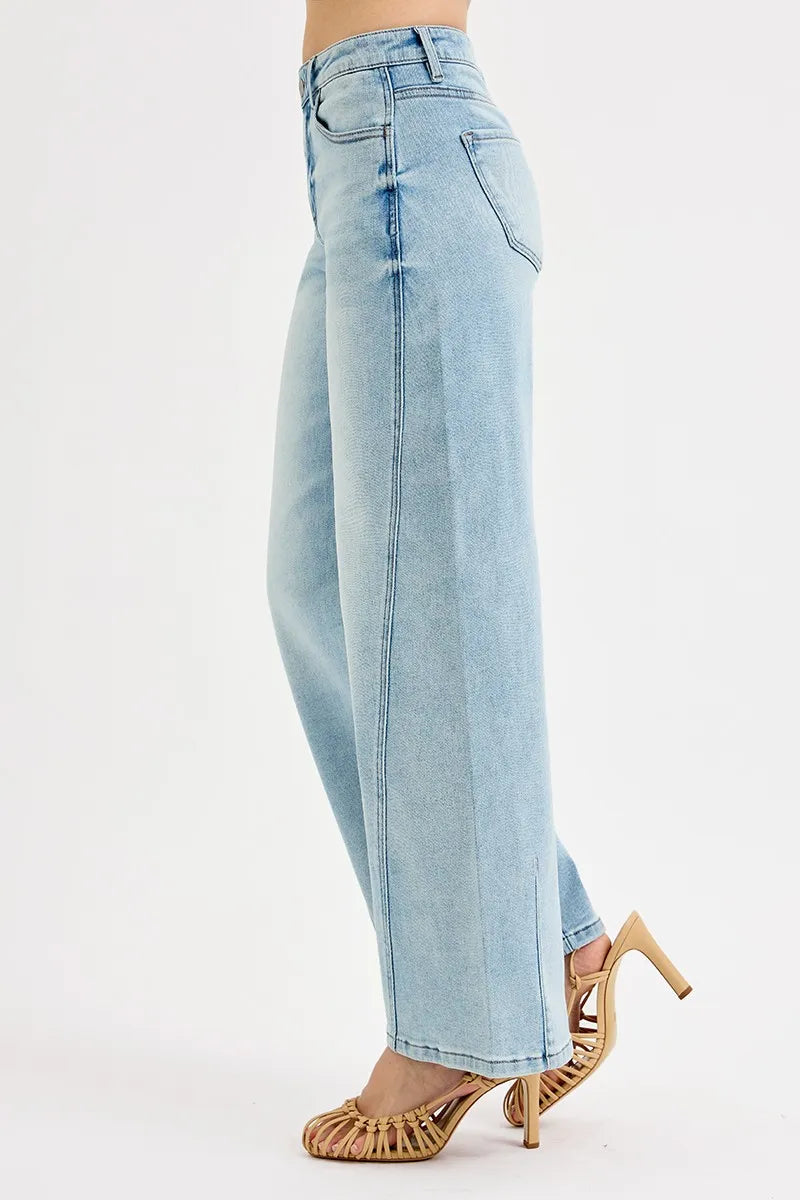 RISEN Mid Rise Fit Barrel Jeans