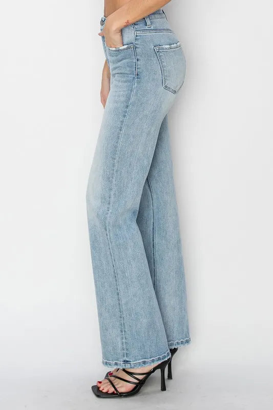 RISEN High Rise Straight Jeans