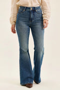 Judy Blue Double Button Tummy Control Flared Leg Jeans
