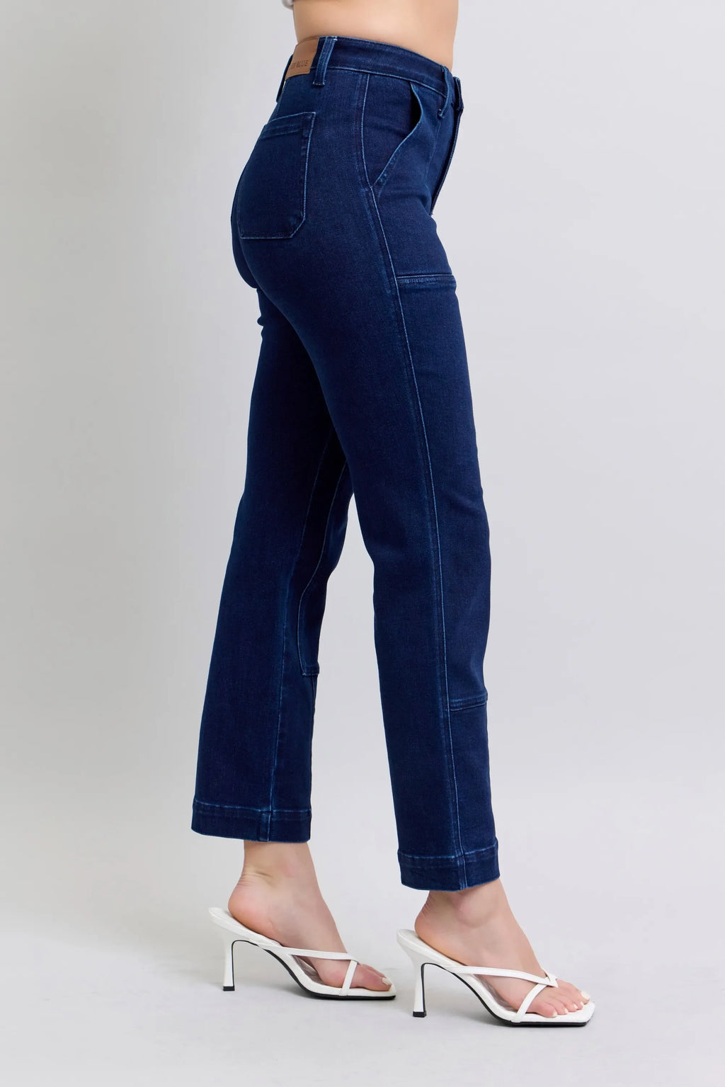 Judy Blue Edgy Glamour Indigo Wash Straight Leg Denim Jeans