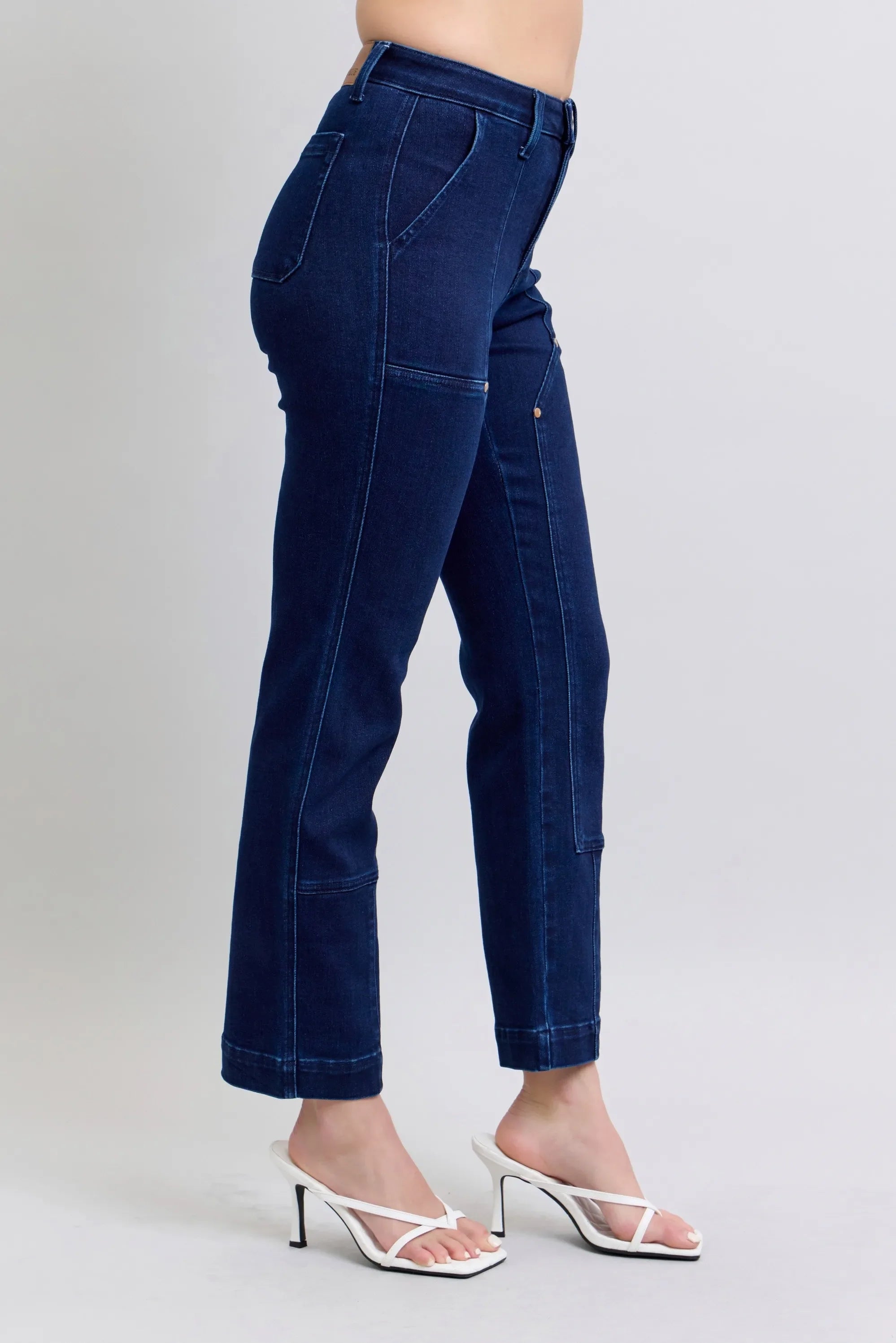 Judy Blue Edgy Glamour Indigo Wash Straight Leg Denim Jeans