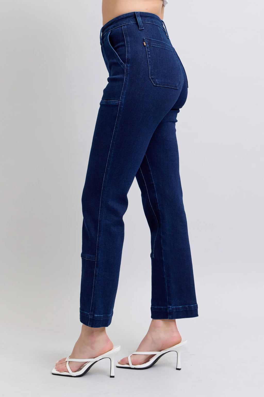 Judy Blue Edgy Glamour Indigo Wash Straight Leg Denim Jeans