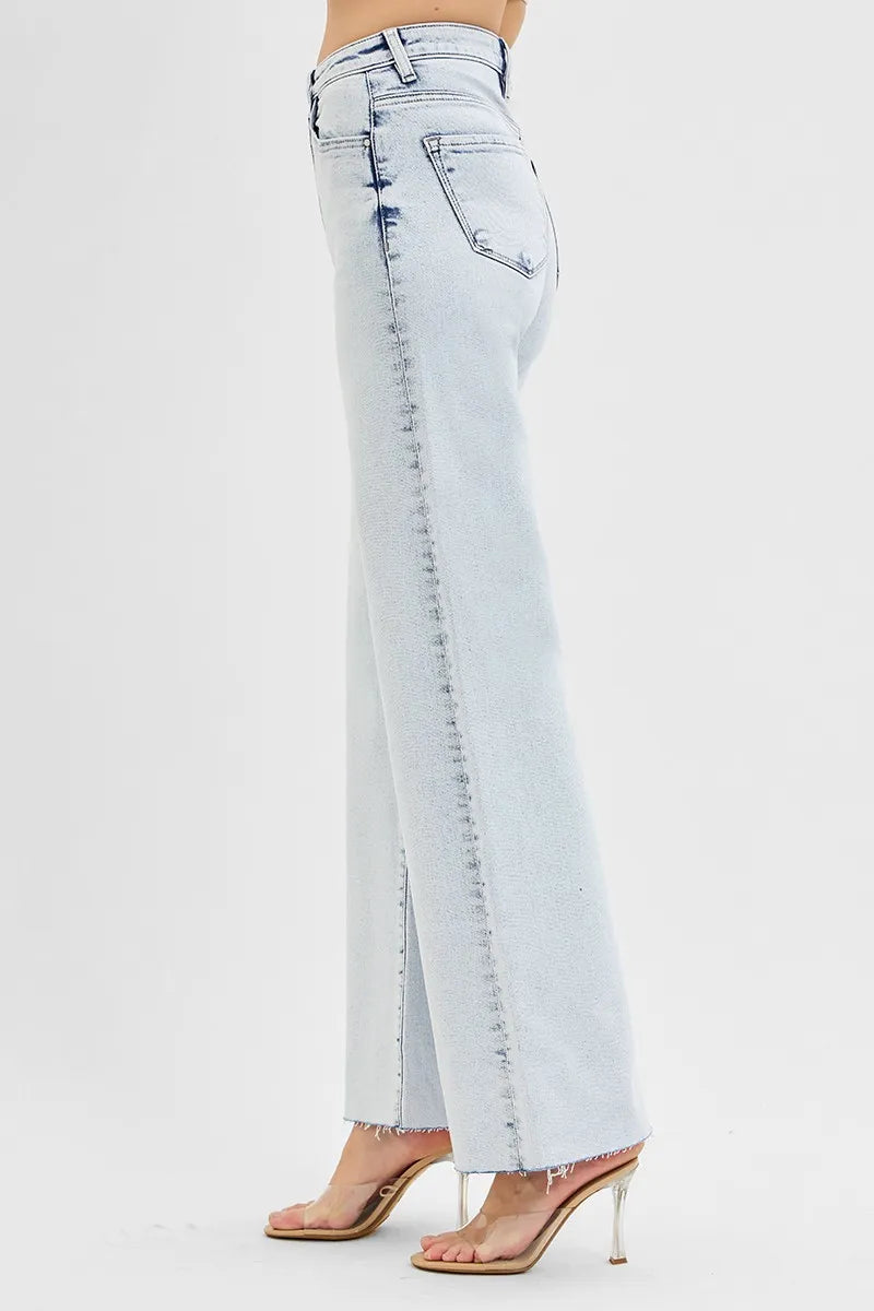 RISEN High Rise Wide Leg Jeans
