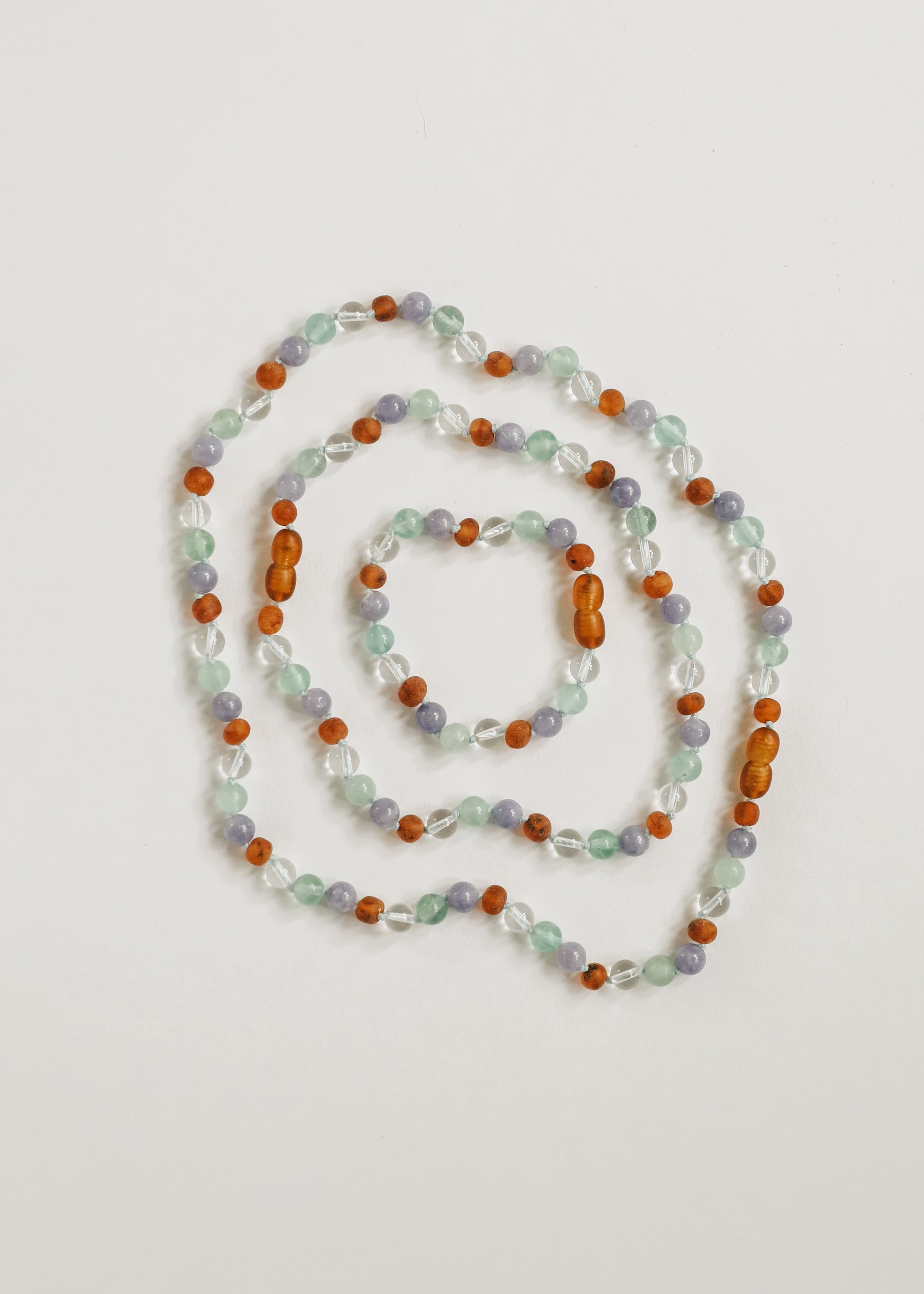 Baltic Sea Amber + Natural Gemstone || Anklet or Bracelet