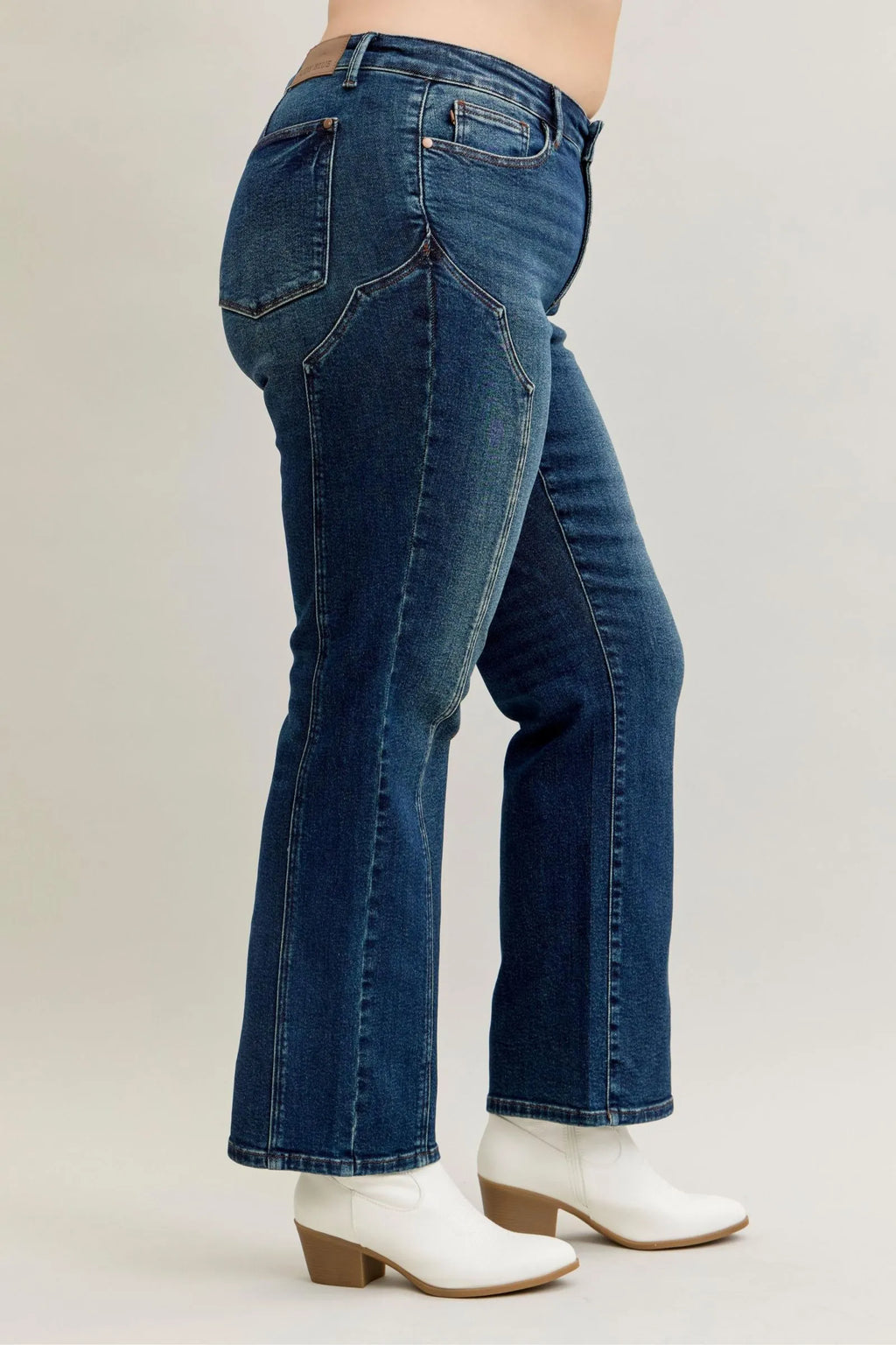Judy Blue Seam Detail Straight Leg Jeans
