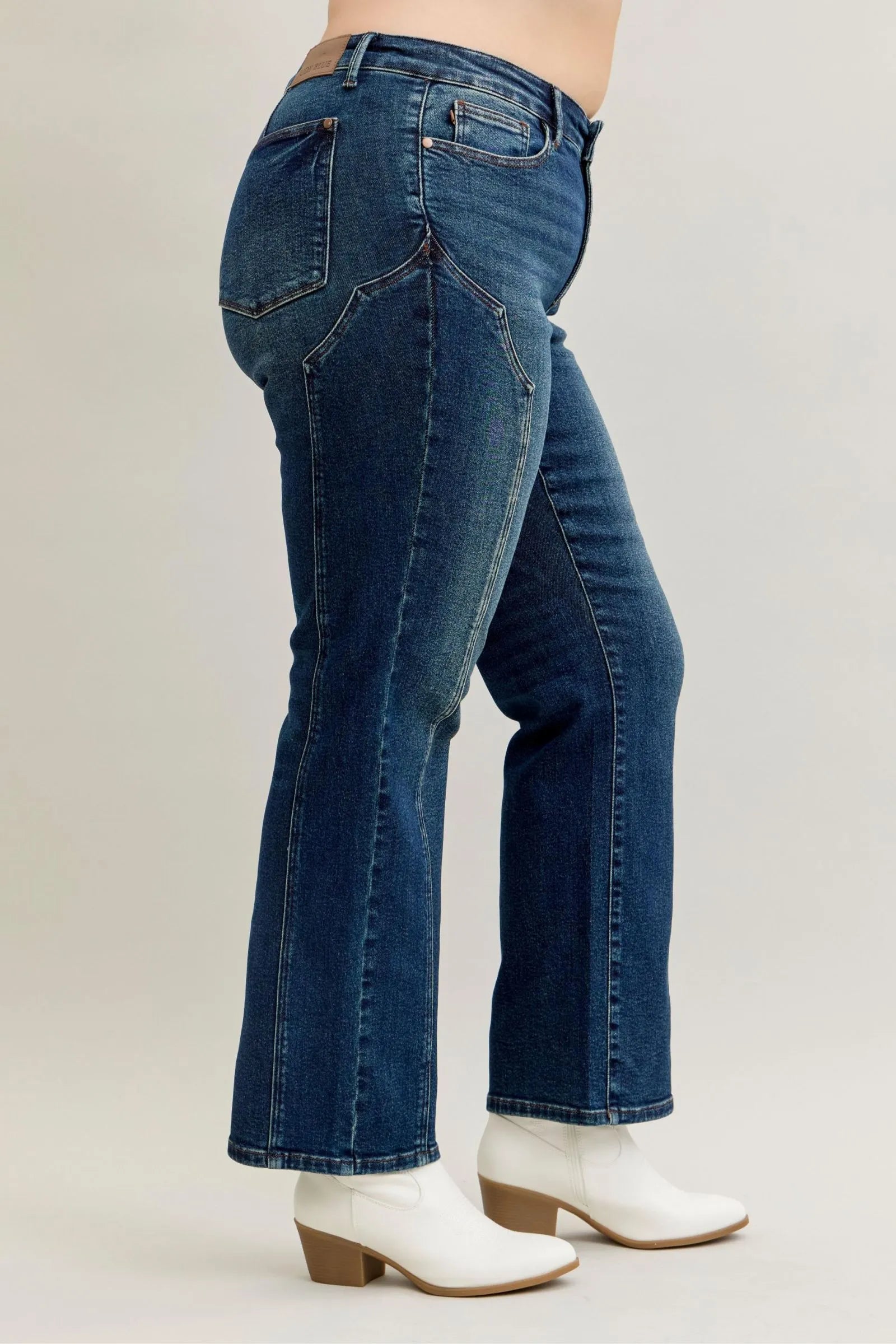 Judy Blue Seam Detail Straight Leg Jeans