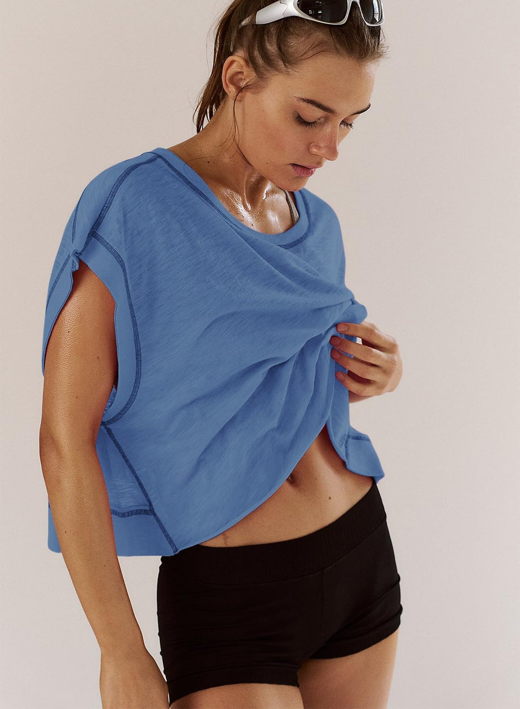Open Back Yoga Crop Tops
