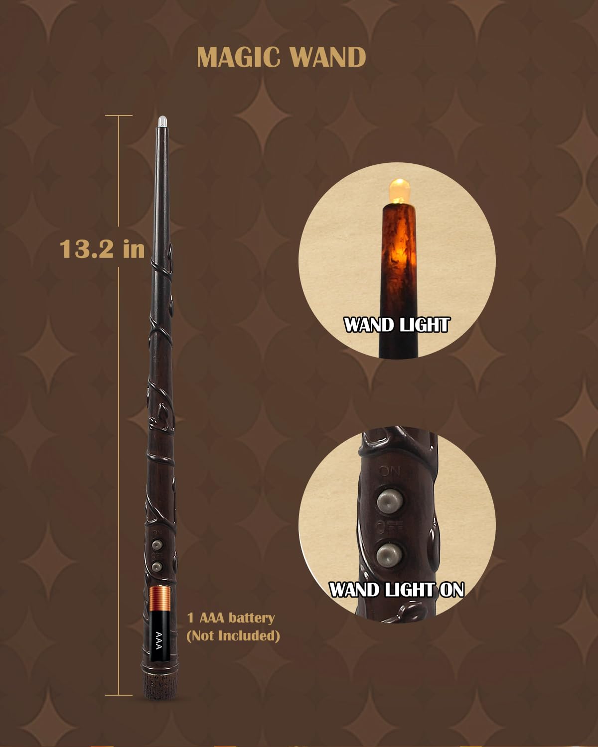 BVCNIG 20-Pack Halloween Floating Candles with Magic Wand Remote 6in Warm White