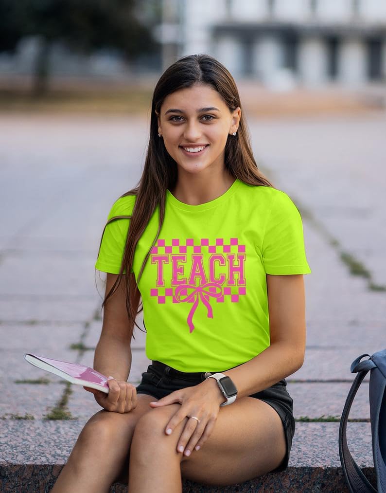 Retro Neon Teacher Tee