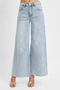 RISEN High Rise Ankle Wide Palazzo Jeans