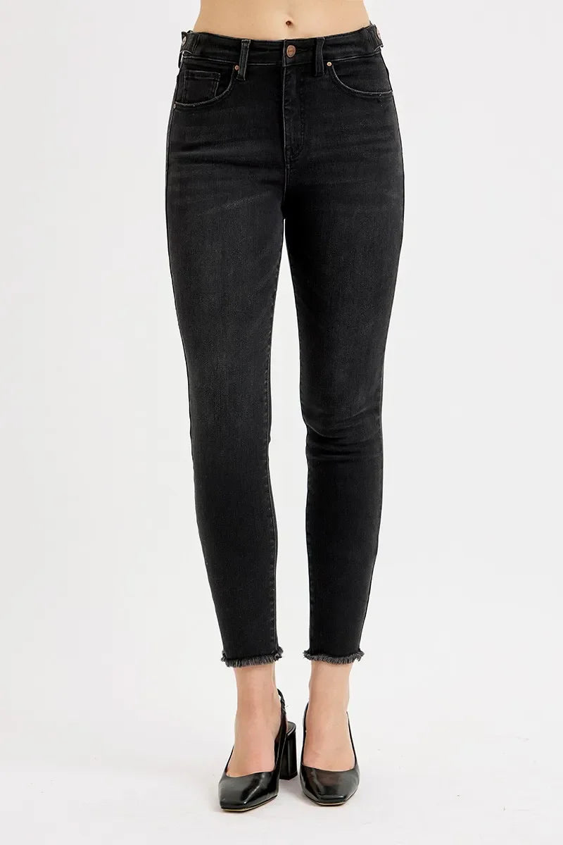 RISEN Tummy Control High Rise Adjustable Waist Skinny Jeans