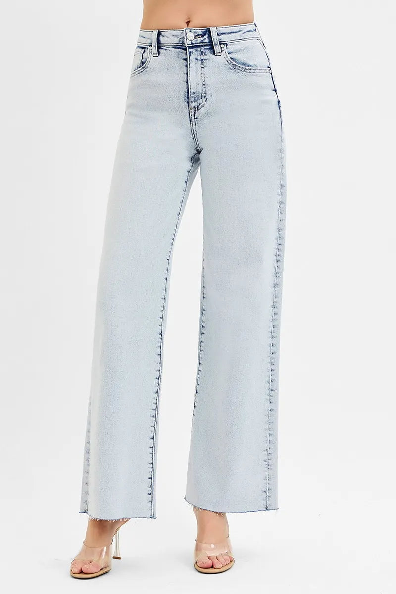 RISEN High Rise Wide Leg Jeans