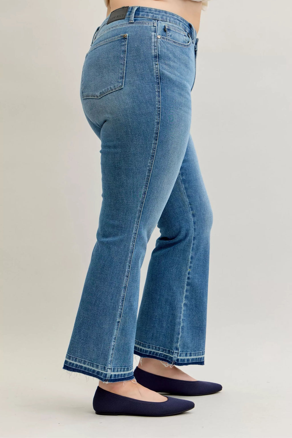 Judy Blue Mid Rise Tummy Control Release Hem Bootcut Jeans