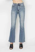 Judy Blue Tummy Control Back Embroidered Pocketed Bootcut Jeans