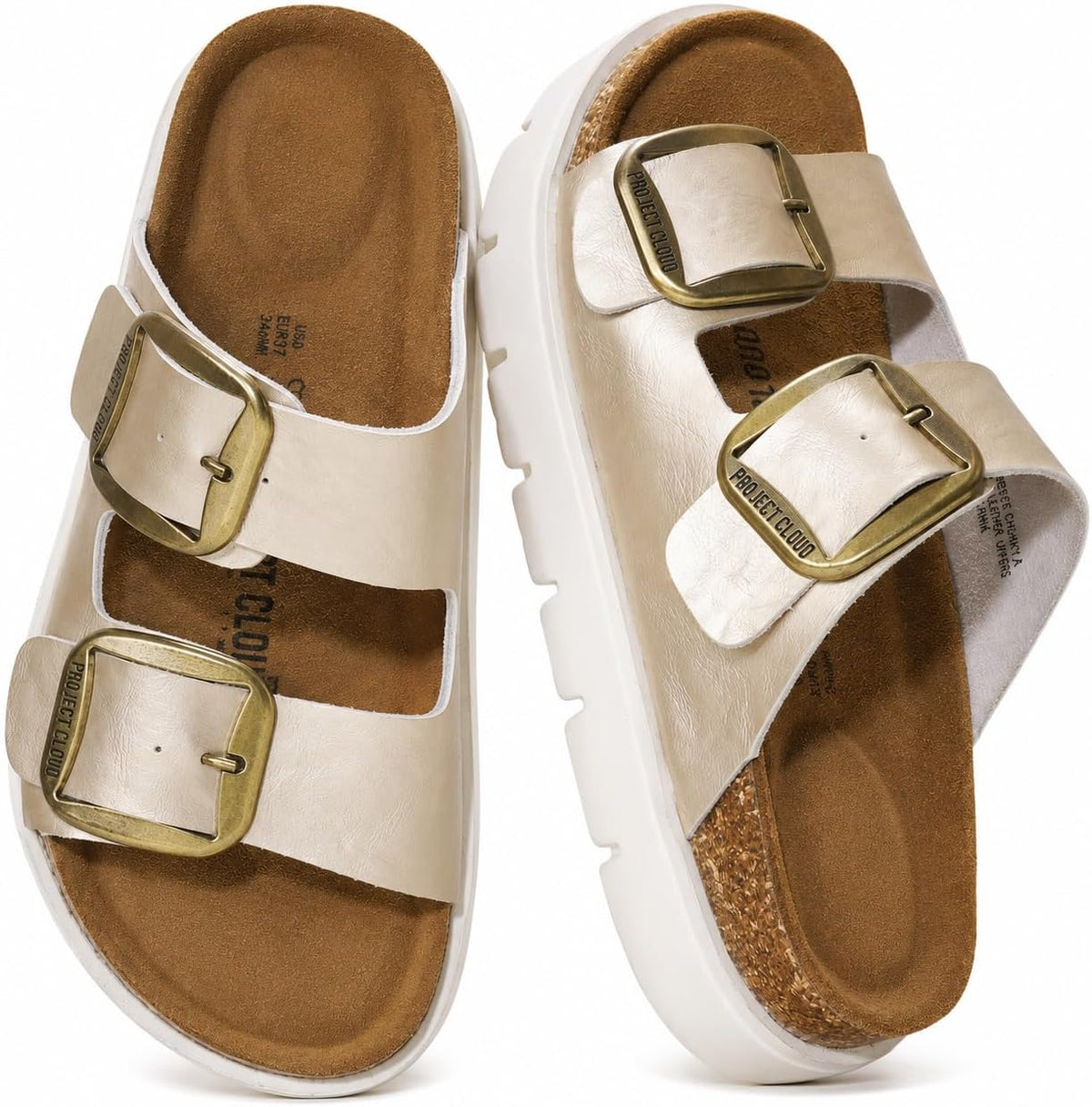 Cloud Comfort Leather Wedge Sandals