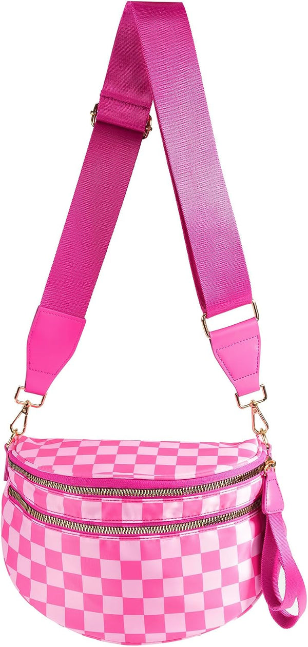 Chic Checkered Crossbody Bag