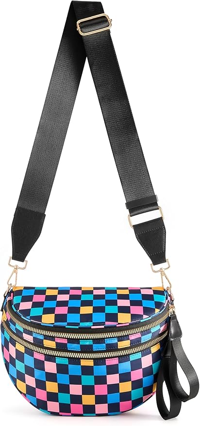 Chic Checkered Crossbody Bag