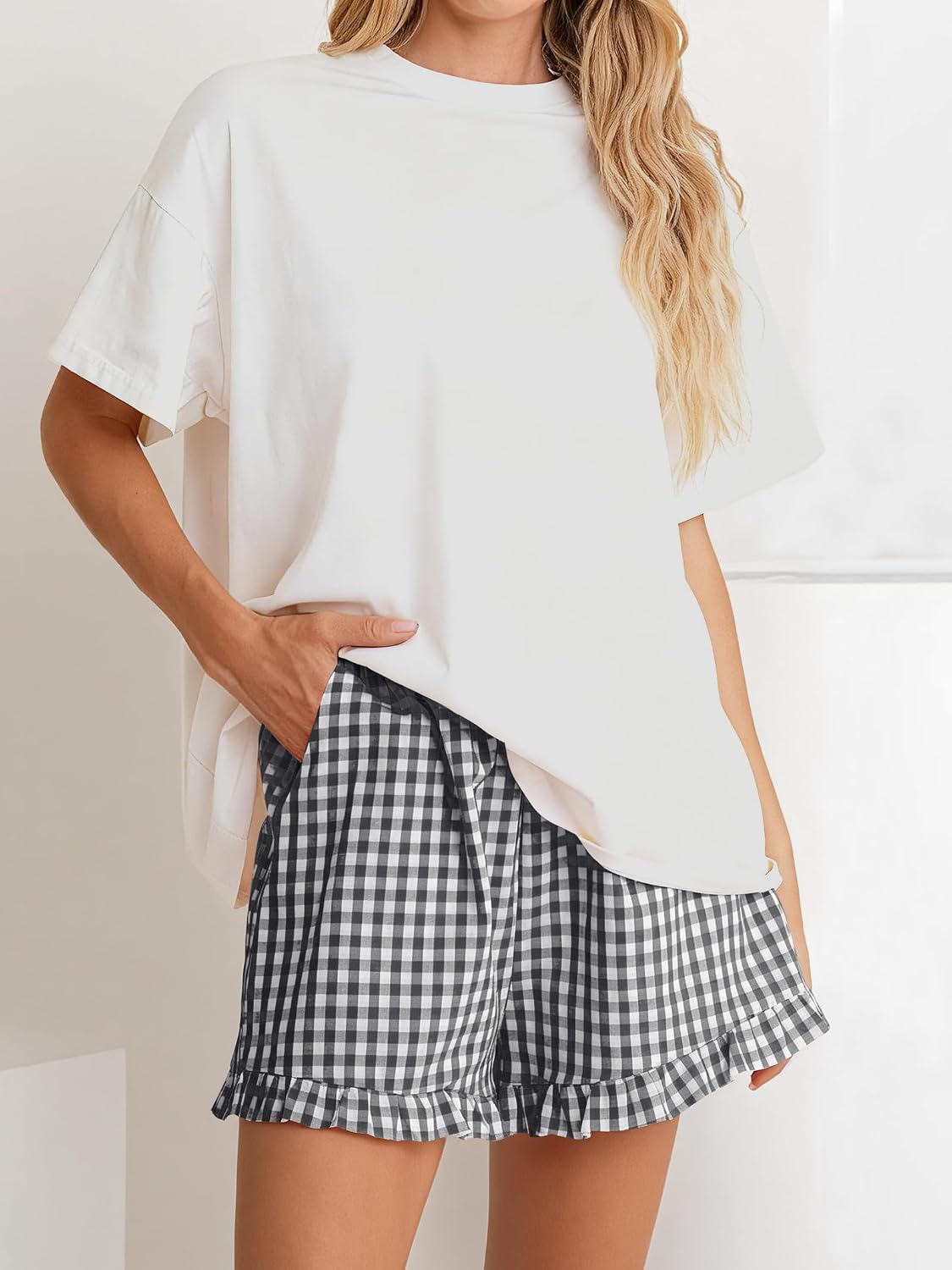 Chic Gingham Summer Shorts