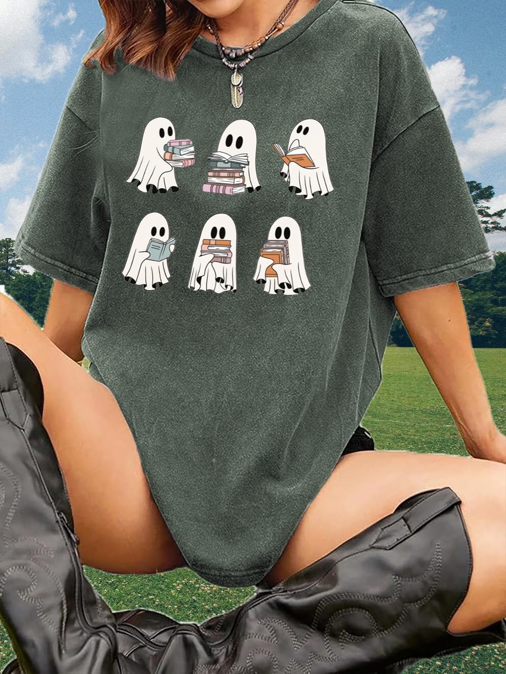 Chic Halloween Ghost Tee
