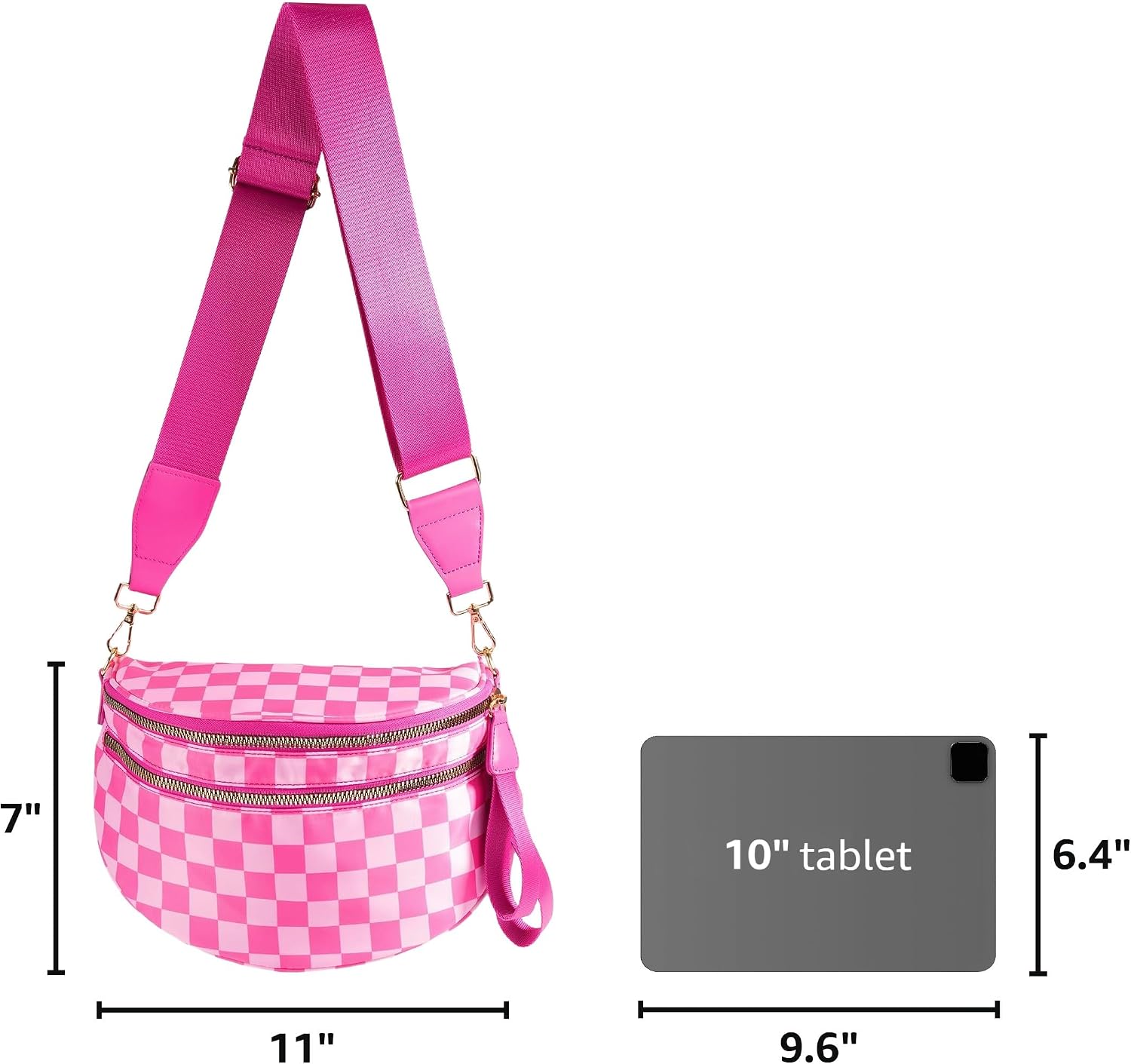 Chic Checkered Crossbody Bag