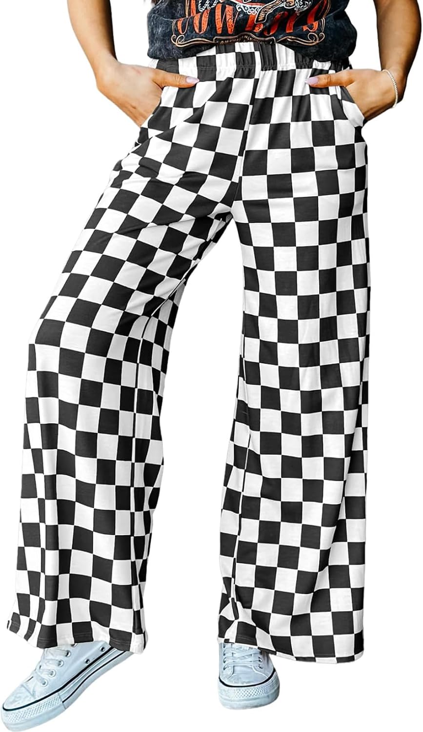 Checkered High Waist Lounge Pants
