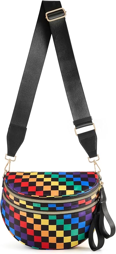 Chic Checkered Crossbody Bag