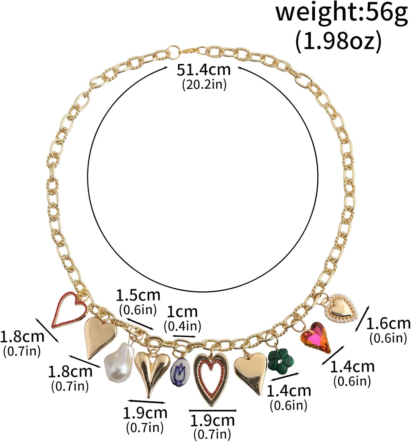 Chic Heart Charm Necklace