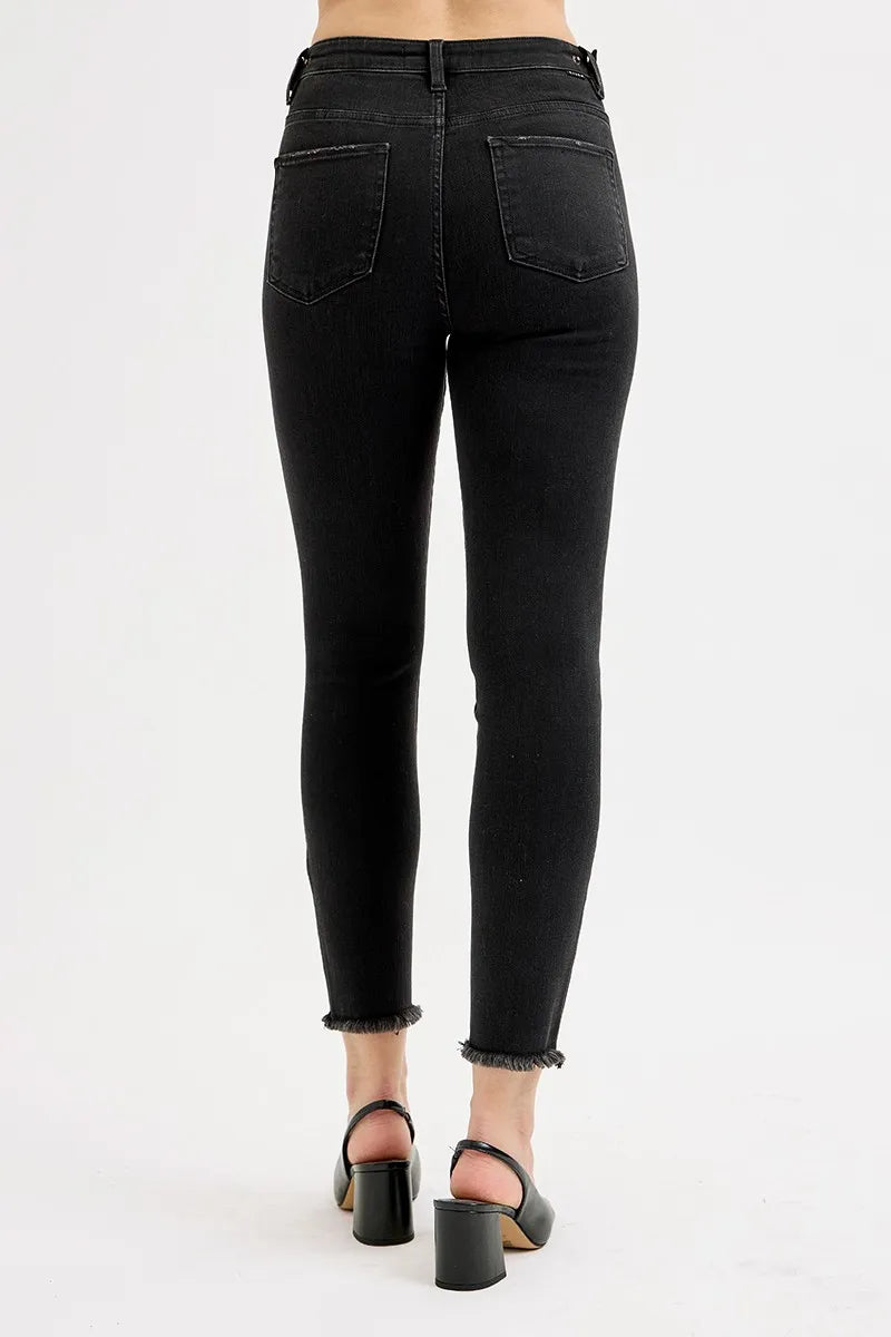 RISEN Tummy Control High Rise Adjustable Waist Skinny Jeans