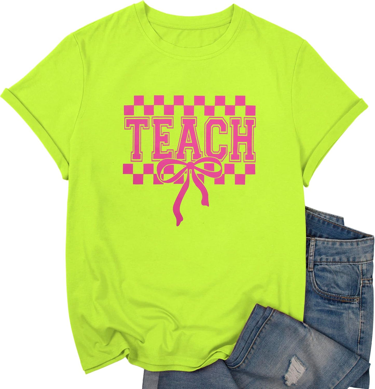 Retro Neon Teacher Tee