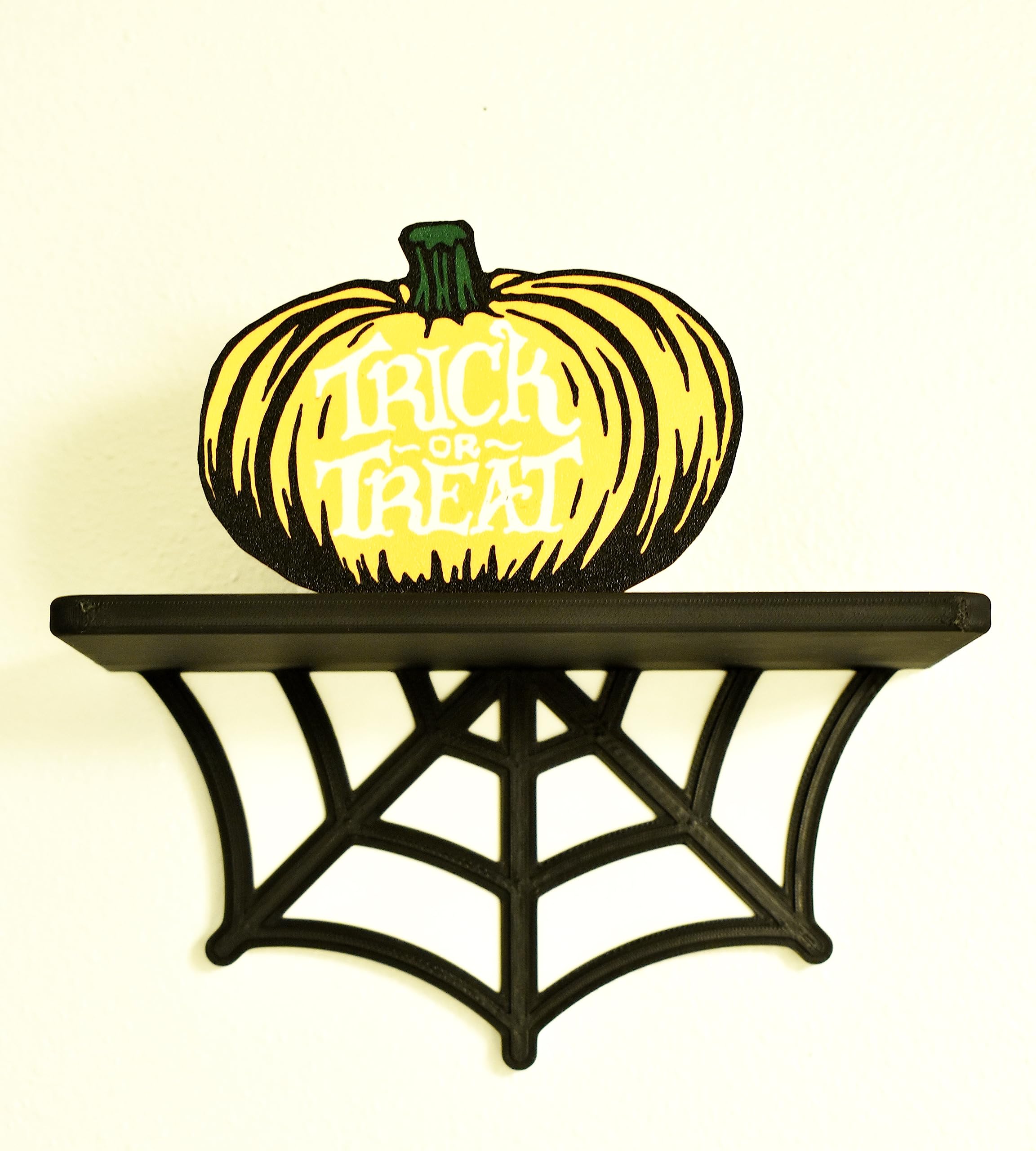 Spider Web Floating Shelf | Spooky Halloween Decor Shelf | 9" Wide x 5" Deep | Made in USA