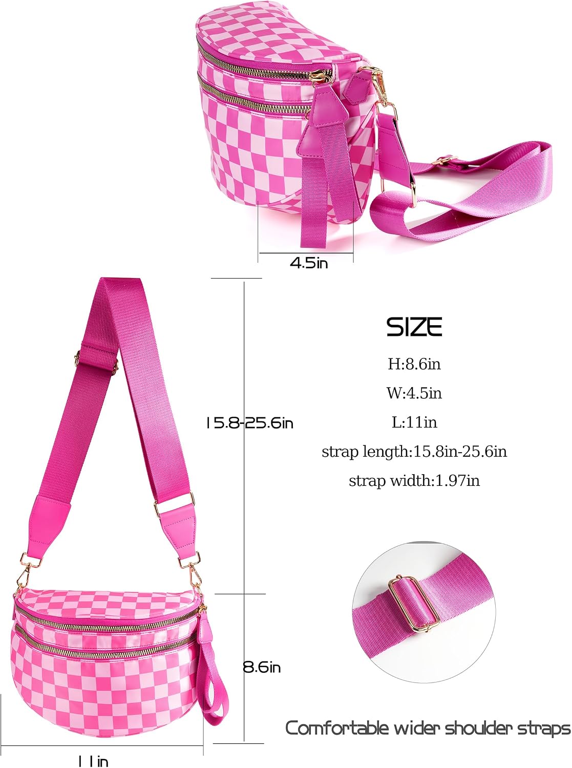 Chic Checkered Crossbody Bag