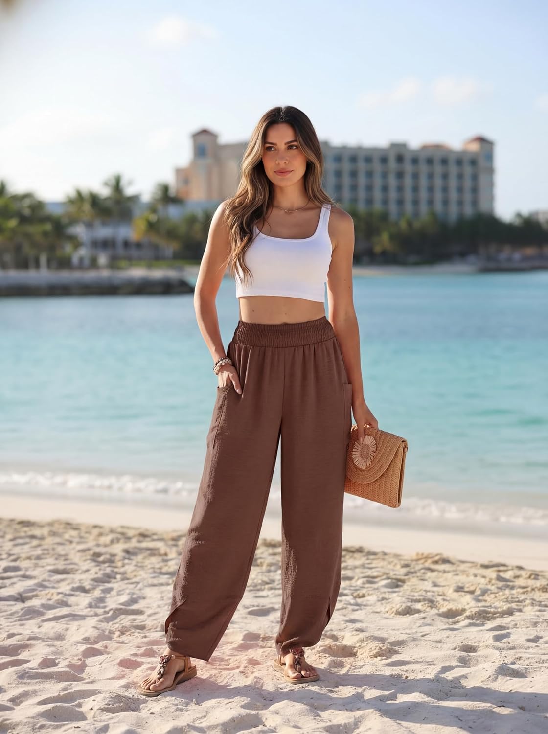 Stylish Wide Leg Beach Pants