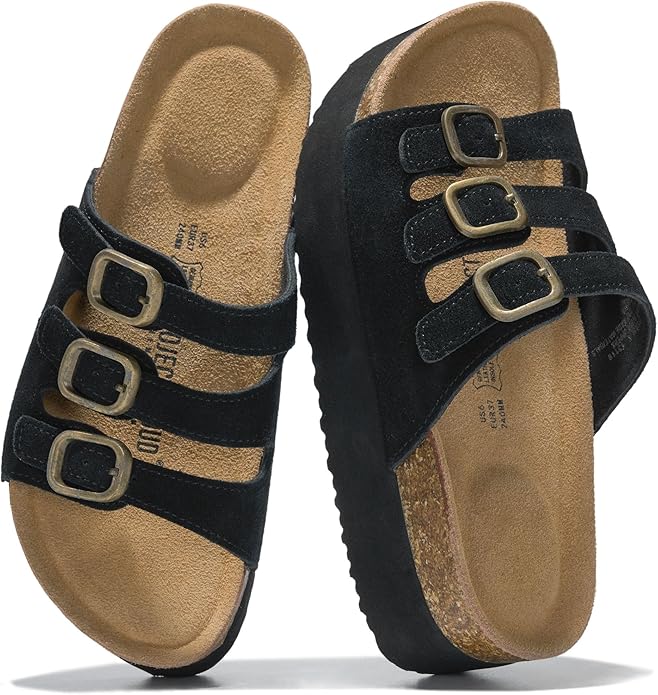 Genuine Leather Women's Wedge Sandals