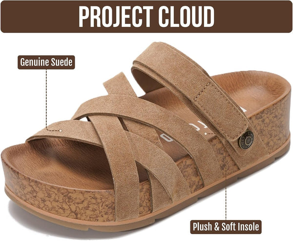 Elegant Leather Platform Sandals