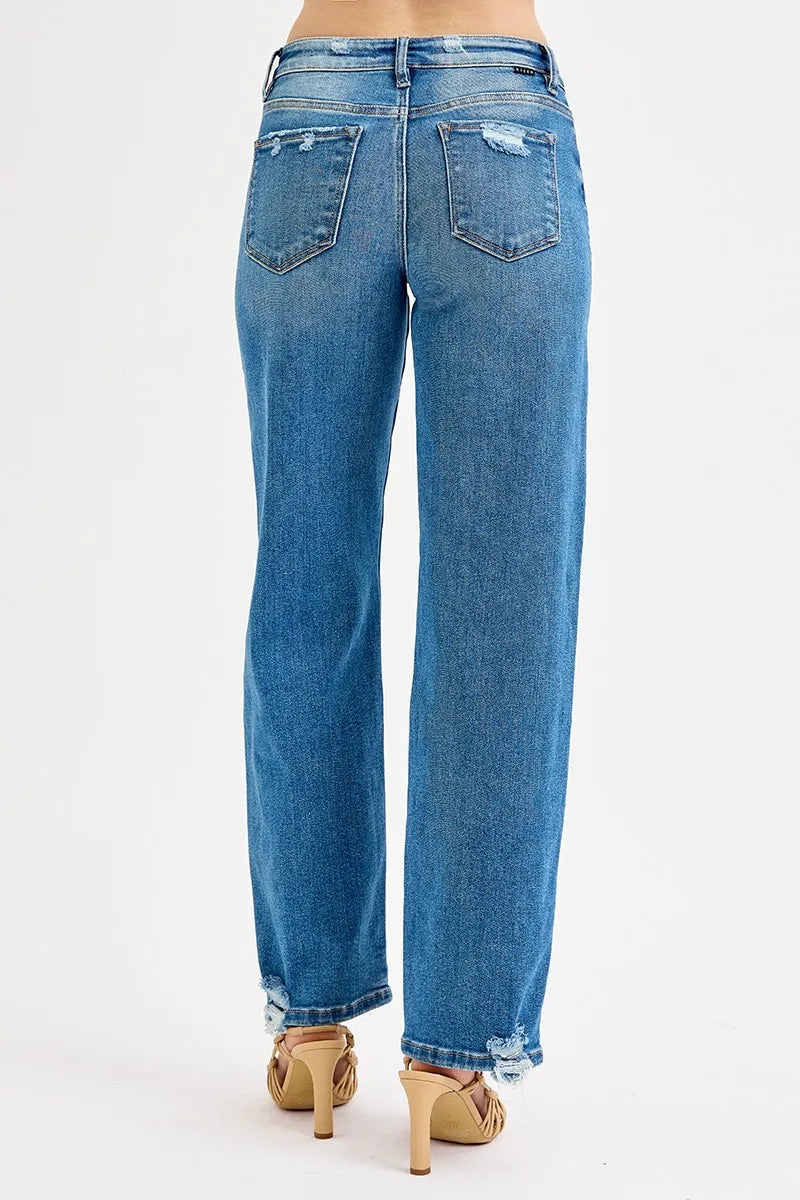 RISEN Mid Rise Relaxed Denim Jeans