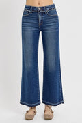 RISEN Tummy Control Dark Blue Washed Bootcut Jeans