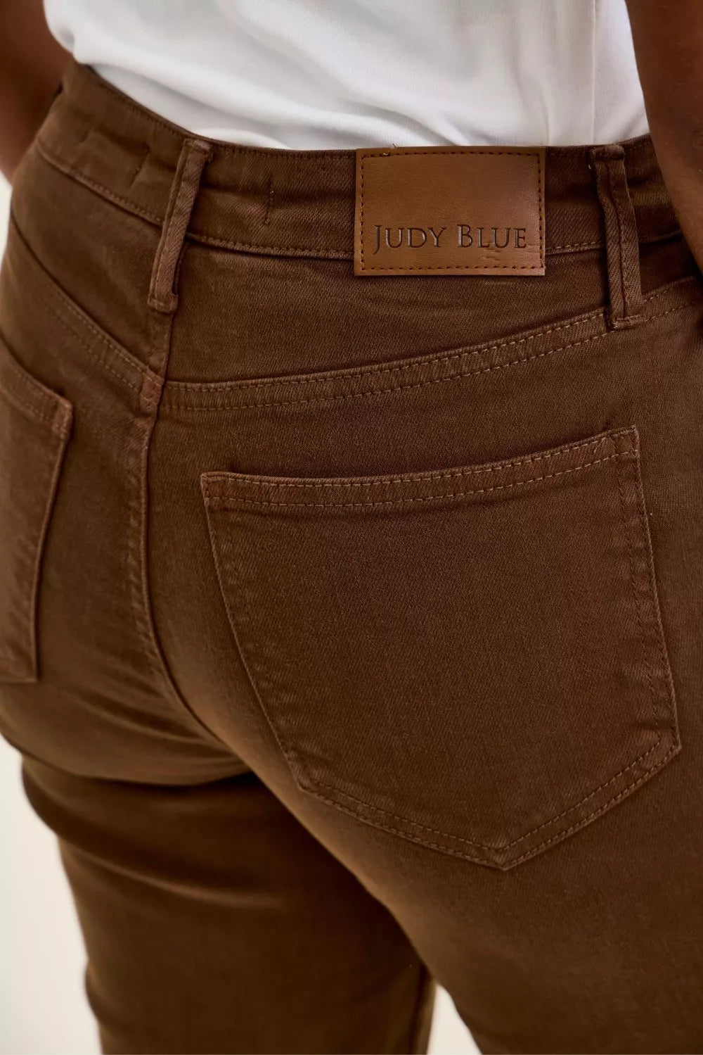 Judy Blue High Waist Aurora Weekender Mahogany Jeans with Knee Darts