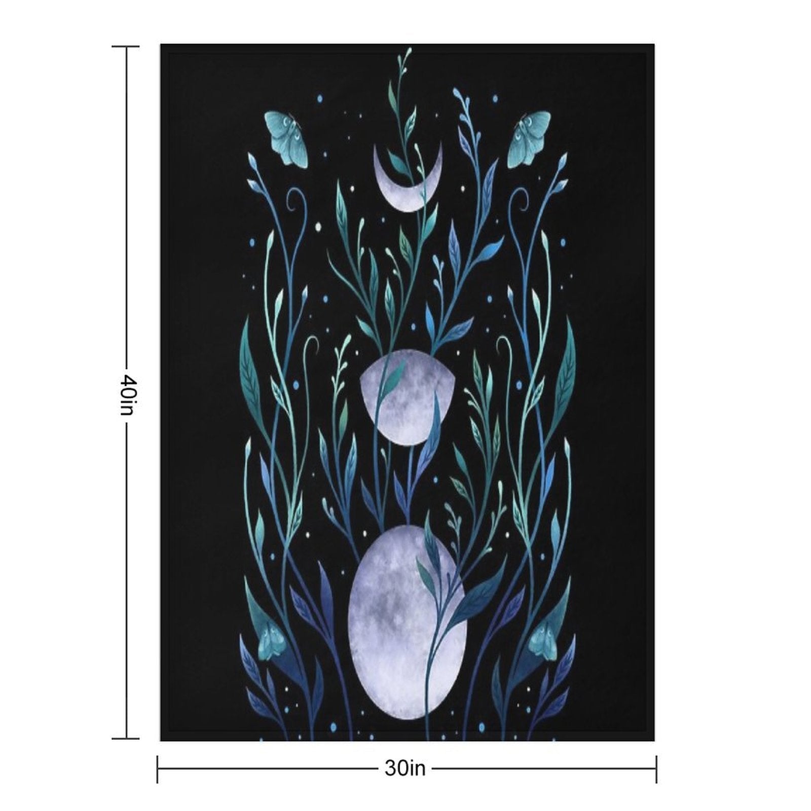 Phase & Grow - Teal Throw Blanket