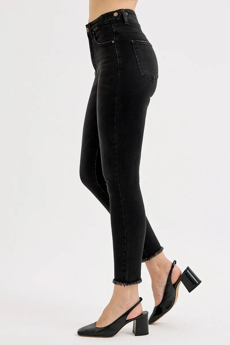 RISEN Tummy Control High Rise Adjustable Waist Skinny Jeans