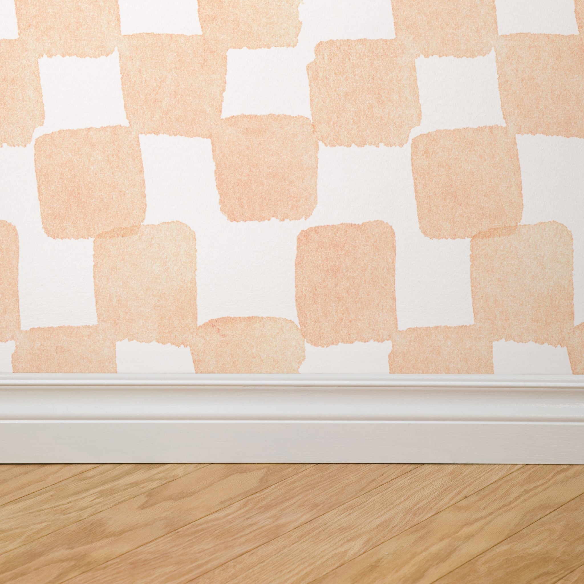 Peachy Plaid Wallpaper