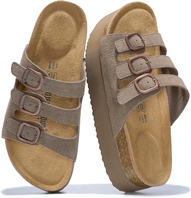 Genuine Leather Women's Wedge Sandals