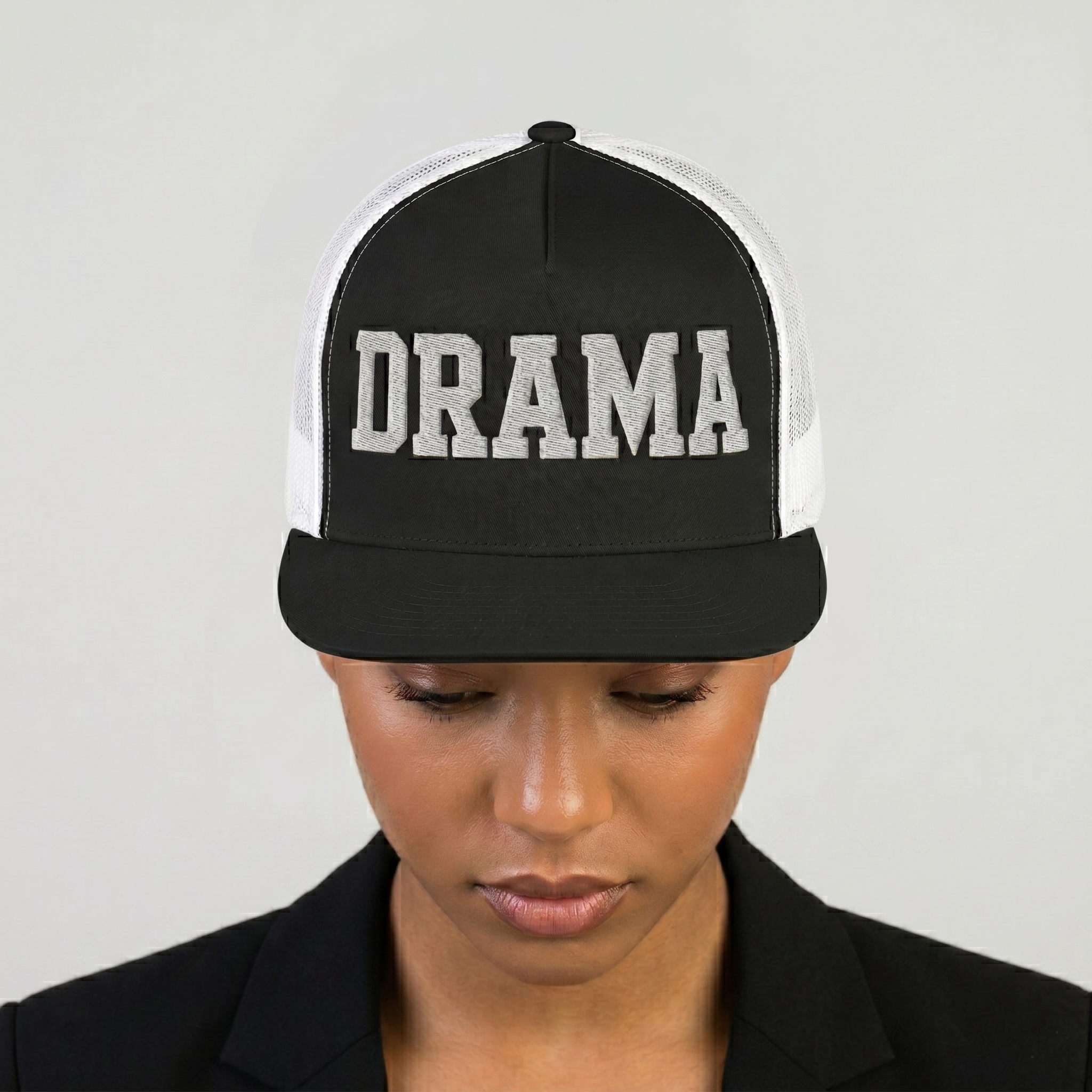 DRAMA 3D Puffy Embroidered Trucker Cap