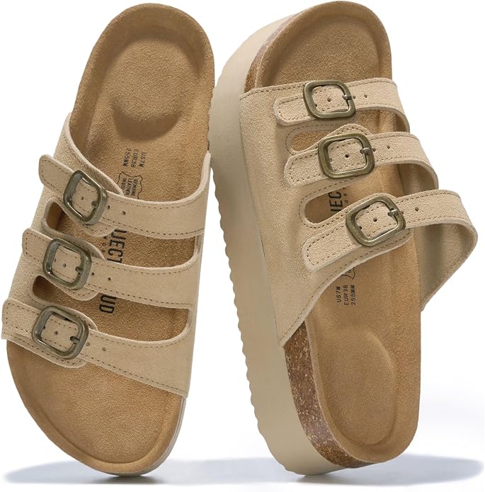 Genuine Leather Women's Wedge Sandals