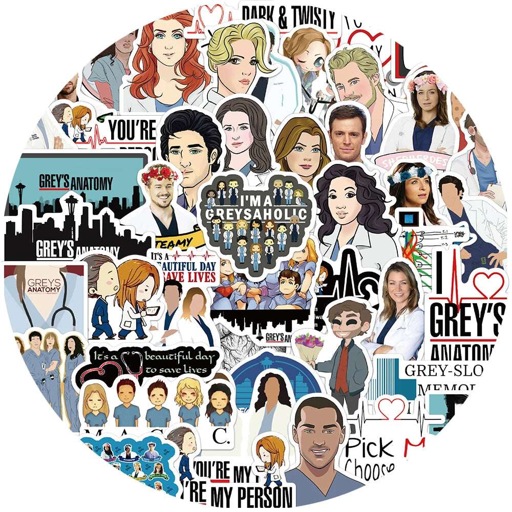 YOU’RE MY PERSON | 50pc Grey’s Anatomy Waterproof Vinyl Stickers