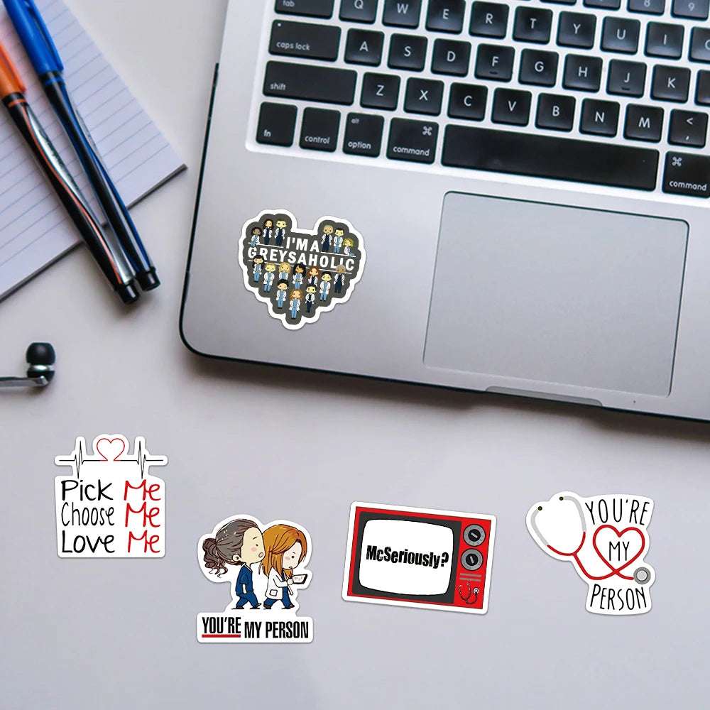 YOU’RE MY PERSON | 50pc Grey’s Anatomy Waterproof Vinyl Stickers