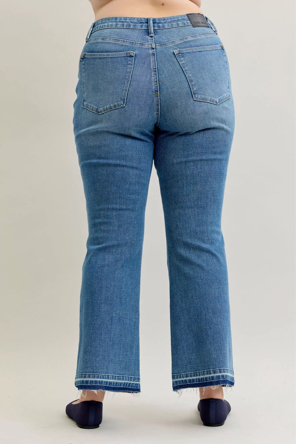 Judy Blue Mid Rise Tummy Control Release Hem Bootcut Jeans