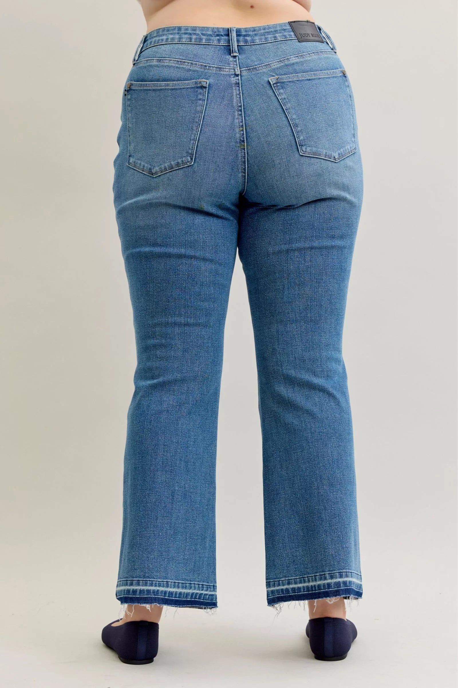 Judy Blue Mid Rise Tummy Control Release Hem Bootcut Jeans