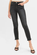 RISEN Tummy Control Mid Rise Crop Skinny Jeans