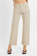 RISEN Tummy Control Mid Rise Ankle Straight Jeans